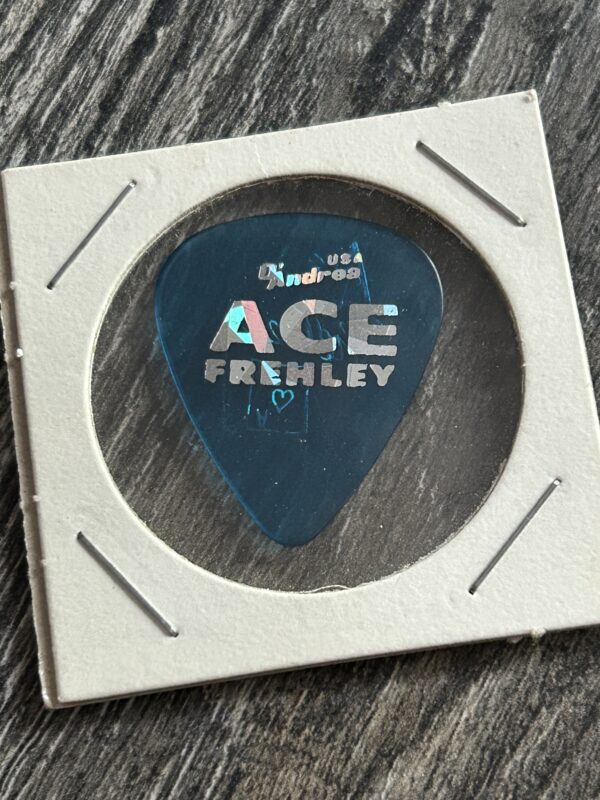 Kiss Guitar Pick ACE FREHLEY D'Andrea Bad Boys Translucent Blue Silver Vintage