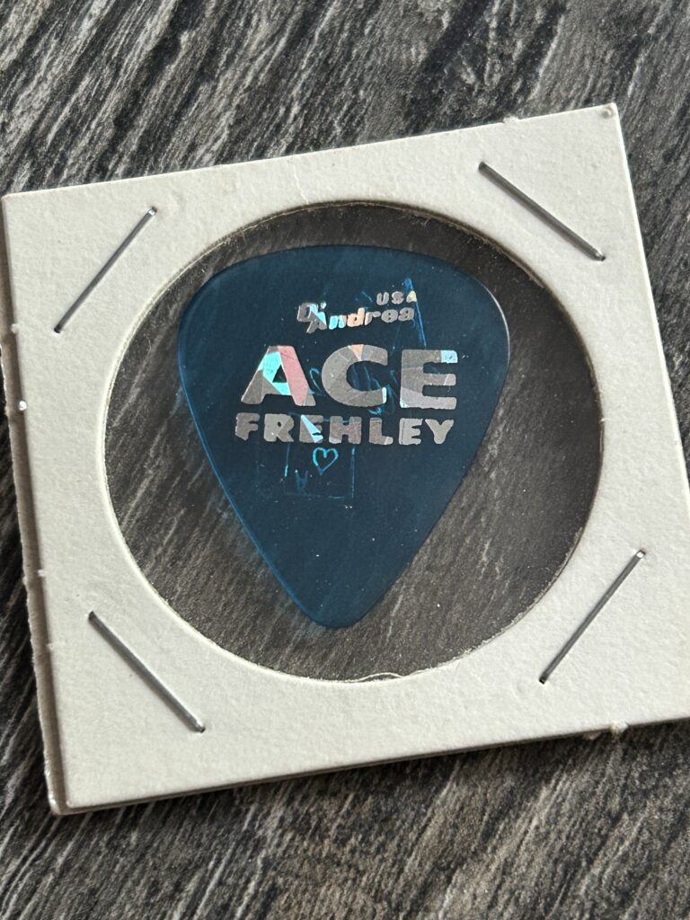 Kiss Guitar Pick ACE FREHLEY D'Andrea Bad Boys Translucent Blue Silver Vintage