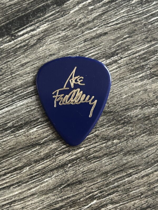 Kiss Guitar Pick ACE FREHLEY Loaded Deck Promo Blue Gold Spade Vintage Kiss