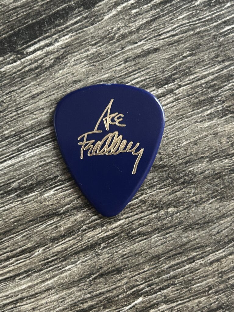 Kiss Guitar Pick ACE FREHLEY Loaded Deck Promo Blue Gold Spade Vintage Kiss