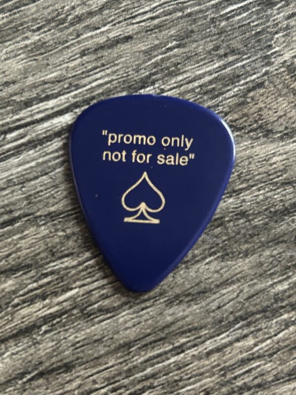 Kiss Guitar Pick ACE FREHLEY Loaded Deck Promo Blue Gold Spade Vintage Kiss