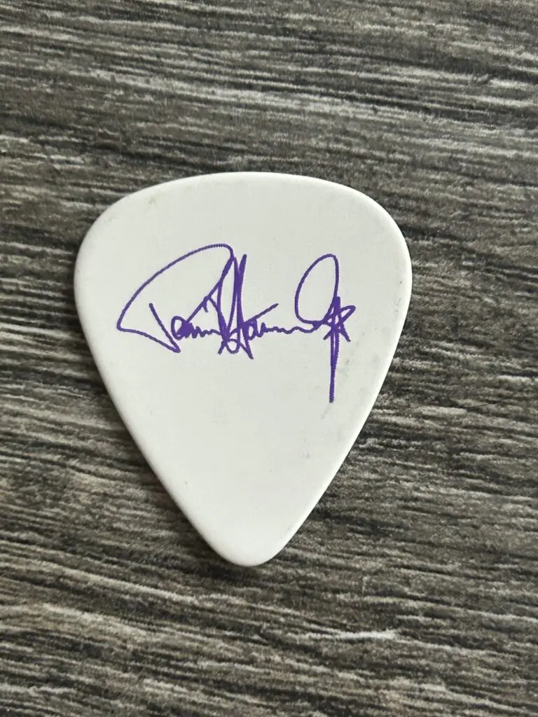 KISS Guitar Pick PAUL STANLEY White Purple Freedom To Rock Tour Vintage Kiss