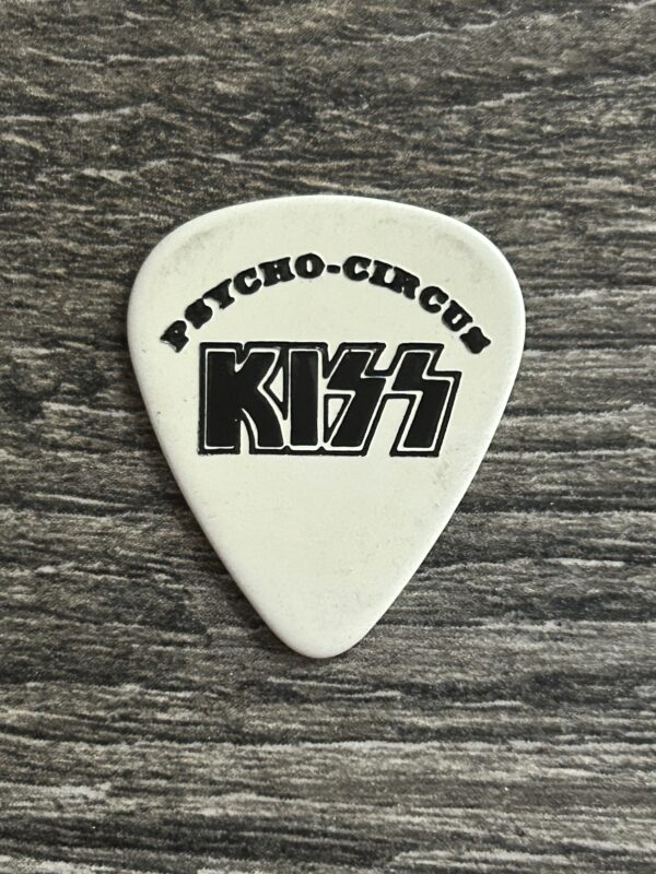 KISS Guitar Pick PAUL STANLEY Psycho Circus Tour White Black Vintage Kiss