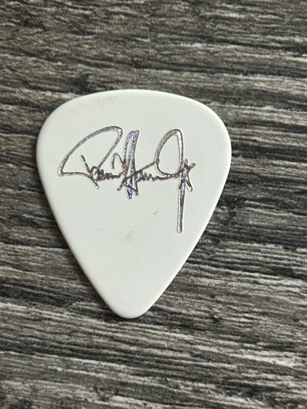 KISS Guitar Pick PAUL STANLEY Psycho Circus White Glitter Silver Vintage Kiss