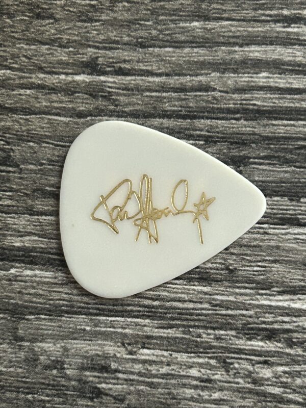 KISS Guitar Pick PAUL STANLEY Musicade Horizontal White Gold Vintage Kiss 1980's