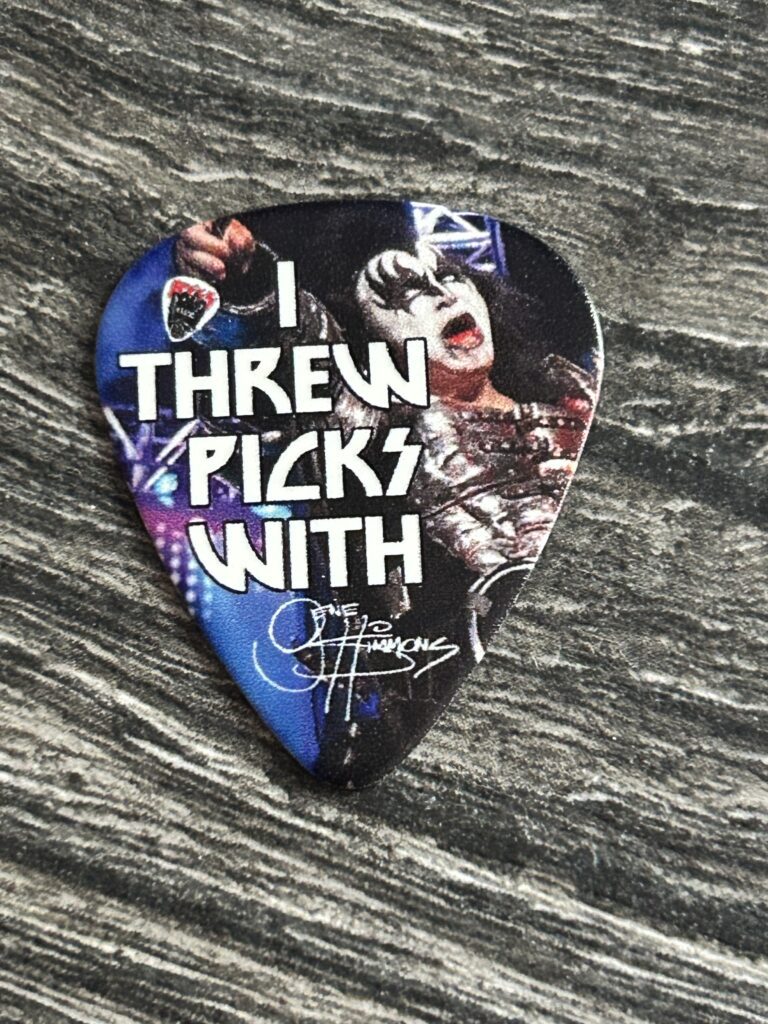 KISS Guitar Pick Kiss Kruise IV GENE SIMMONS I Threw Picks With Gene Simmons
