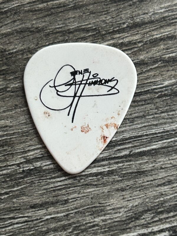 KISS Guitar Pick GENE SIMMONS Stage Played BLOOD Hottest Show On Earth Tour