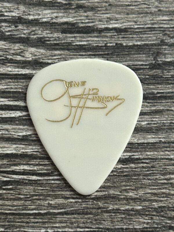 KISS Guitar Pick GENE SIMMONS Revenge Concert Tour White Gold Vintage Kiss
