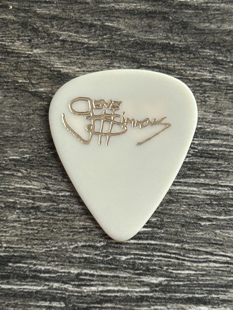 KISS Guitar Pick GENE SIMMONS Hot In The Shade Concert Tour White Vintage Kiss