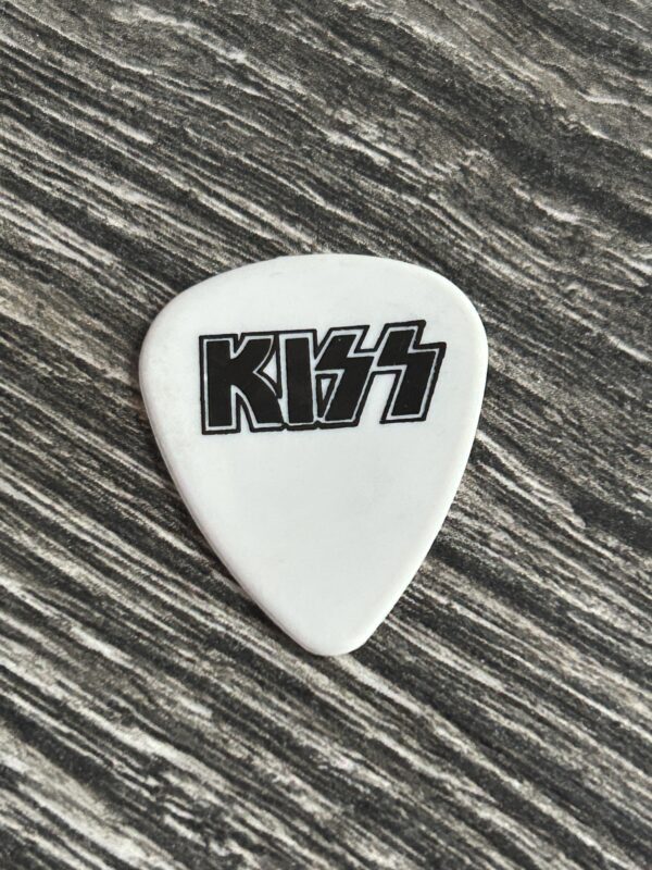 KISS Guitar Pick ACE FREHLEY Farewell White Black Straight Position Signature