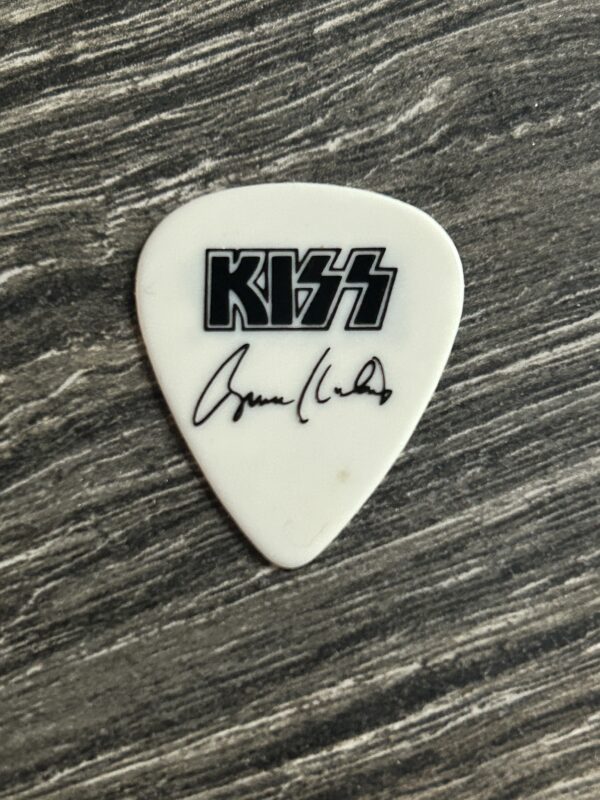 KISS Guitar Pick BRUCE KULICK ESP Guitars White Black Vintage Kiss