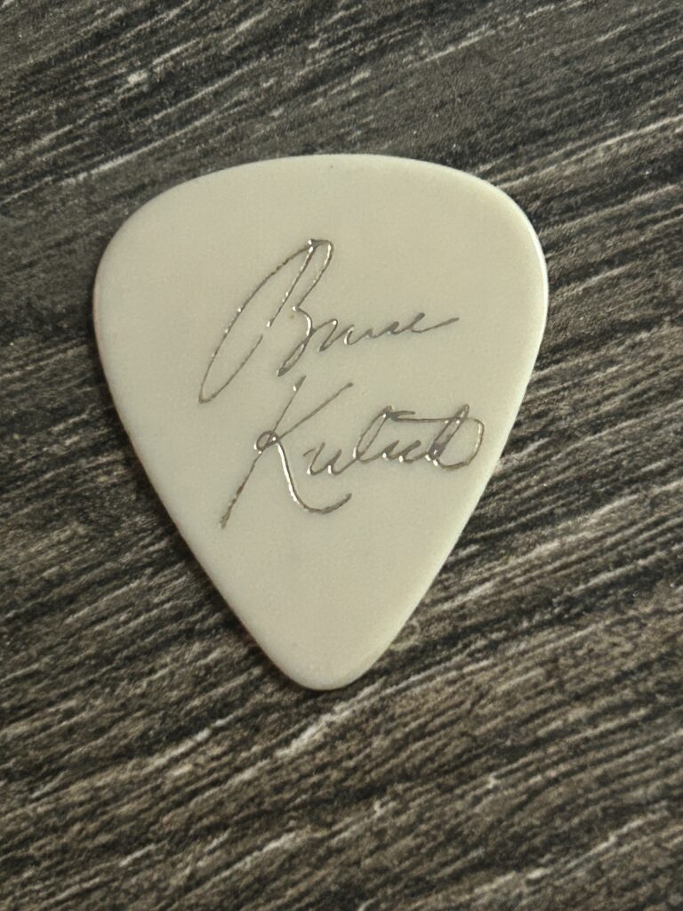 KISS Guitar Pick BRUCE KULICK Crazy Nights White Silver Vintage Kiss Concert