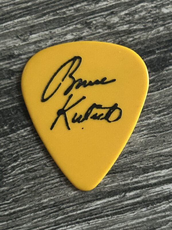 KISS Guitar Pick BRUCE KULICK Revenge Concert Tour Yellow Black Vintage Kiss