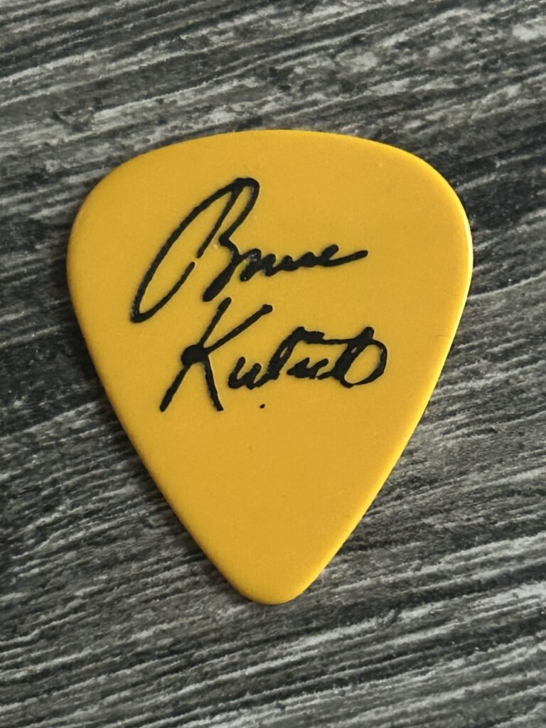 KISS Guitar Pick BRUCE KULICK Revenge Concert Tour Yellow Black Vintage Kiss