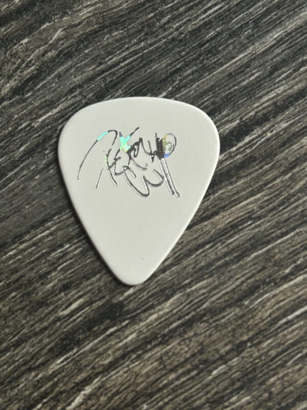 KISS Guitar Pick PETER CRISS Alive Worldwide Reunion Silver Prism White Vintage