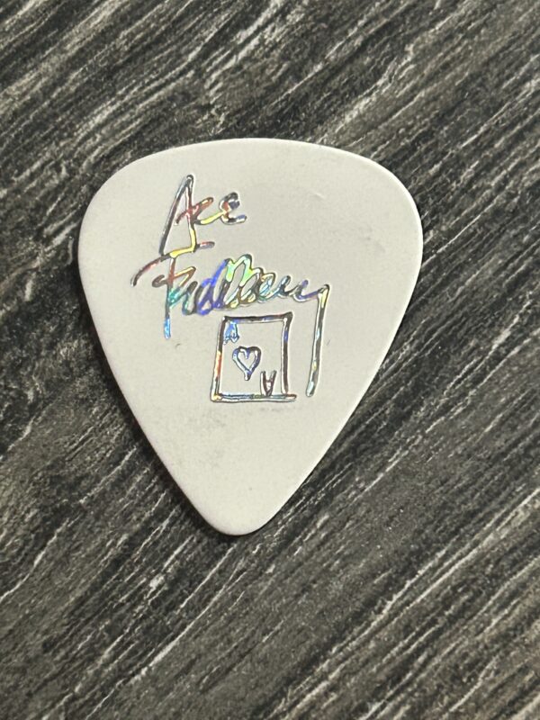 KISS Guitar Pick ACE FREHLEY Psycho Circus Tour Circle Prism White Vintage Kiss