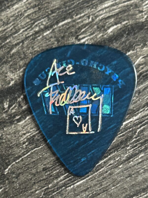 KISS Guitar Pick ACE FREHLEY Psycho Circus Circle Prism Translucent Blue Vintage