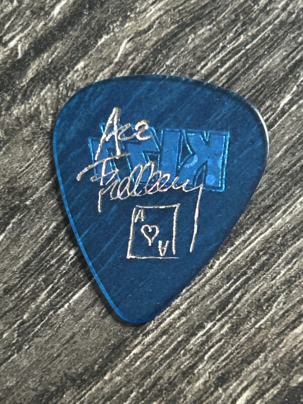 KISS Guitar Pick ACE FREHLEY Farewell Circle Prism Translucent Blue Vintage Kiss