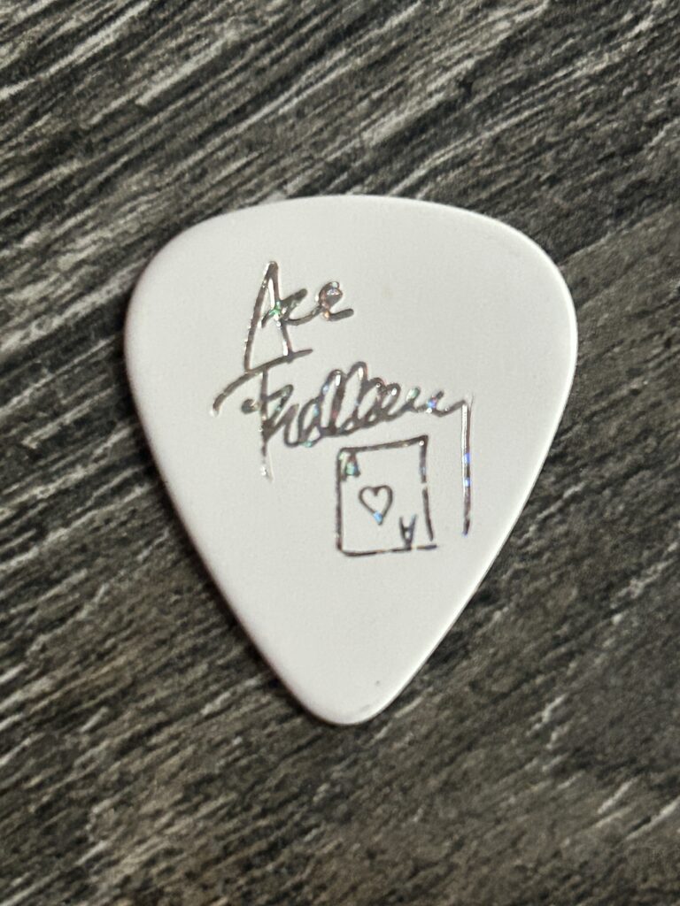 KISS Guitar Pick ACE FREHLEY Farewell Bubble Prism White Vintage Kiss Concert