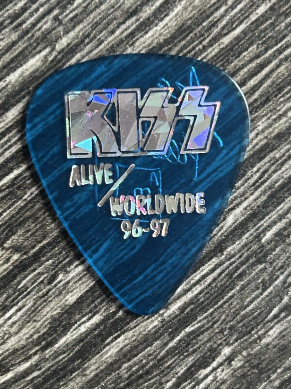 KISS Guitar Pick ACE FREHLEY Alive Worldwide Reunion Translucent Blue Vintage