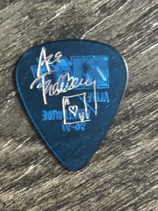 KISS Guitar Pick ACE FREHLEY Alive Worldwide Reunion Translucent Blue Vintage