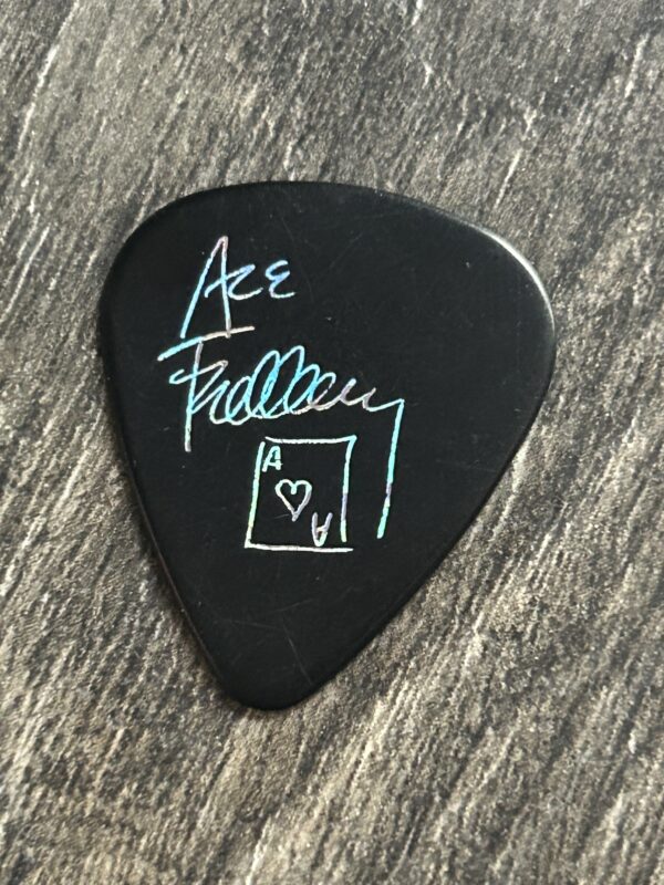 KISS Guitar Pick ACE FREHLEY Alive Worldwide Reunion Black Silver w/Dash Vintage
