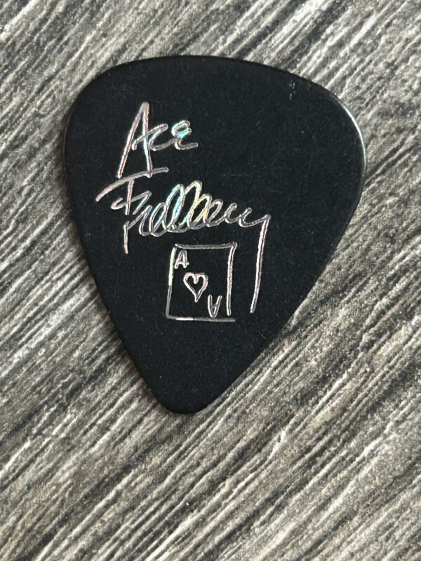 KISS Guitar Pick ACE FREHLEY Alive Worldwide Reunion Black Silver NoDash Vintage