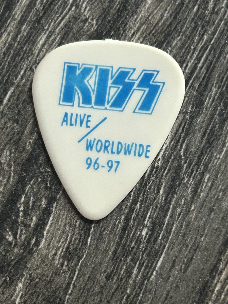 KISS Guitar Pick ACE FREHLEY Alive Worldwide Reunion White Blue Glow In The Dark