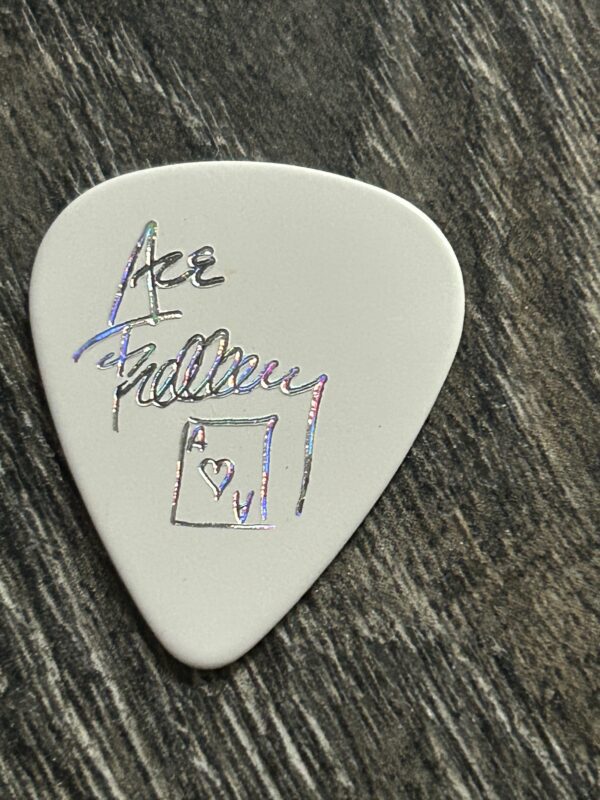 KISS Guitar Pick ACE FREHLEY Alive Worldwide Reunion White Silver NoDash Vintage