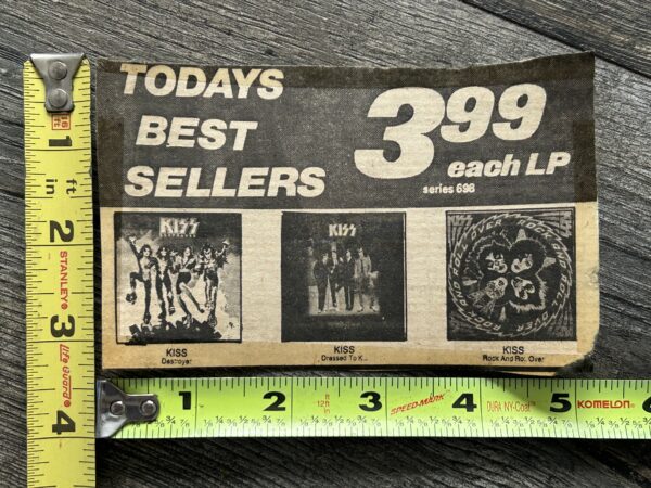 KISS Ad Destroyer Dressed To Kill Rock And Roll Over Vinyl Vintage Kiss Aucoin