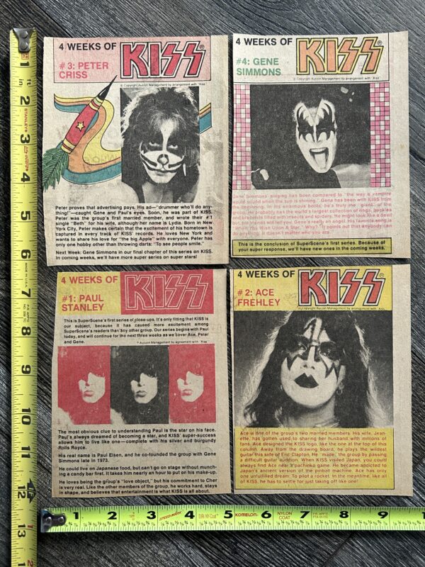 KISS Clippings SuperScene Set 1978 Solo Albums Buffalo NY Vintage Kiss Aucoin