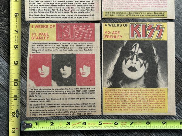 KISS Clippings SuperScene Set 1978 Solo Albums Buffalo NY Vintage Kiss Aucoin