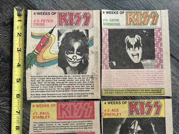 KISS Clippings SuperScene Set 1978 Solo Albums Buffalo NY Vintage Kiss Aucoin