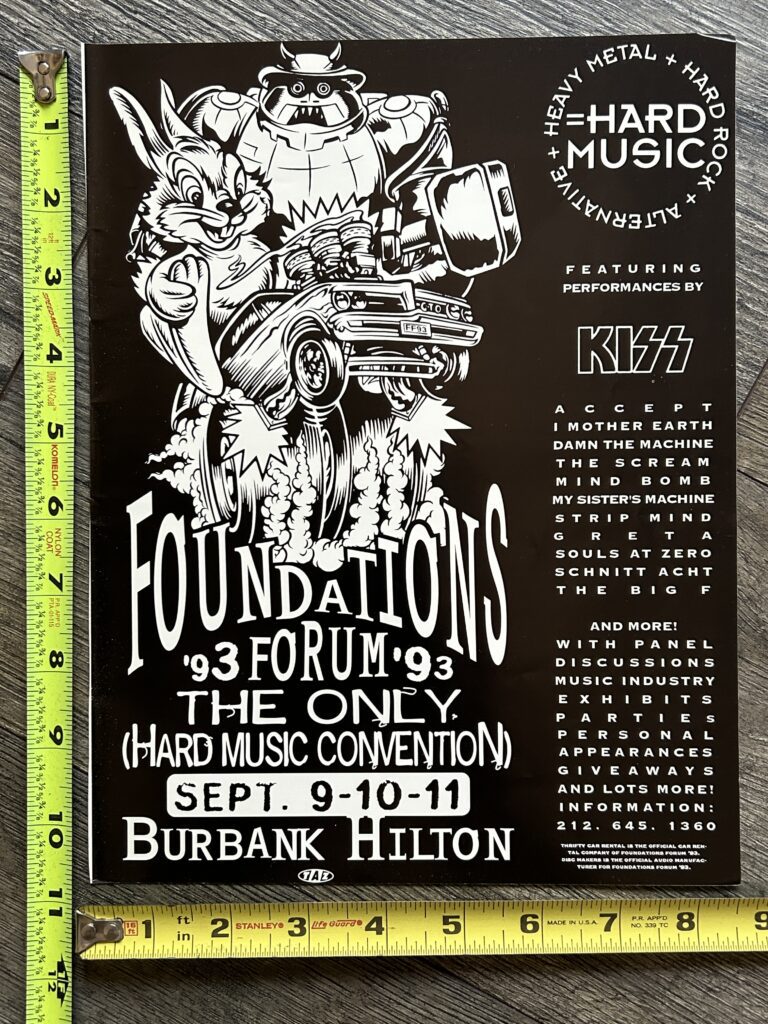 KISS Concert Ad Advert Foundations Forum 1993 Burbank CA Vintage Kiss Kulick
