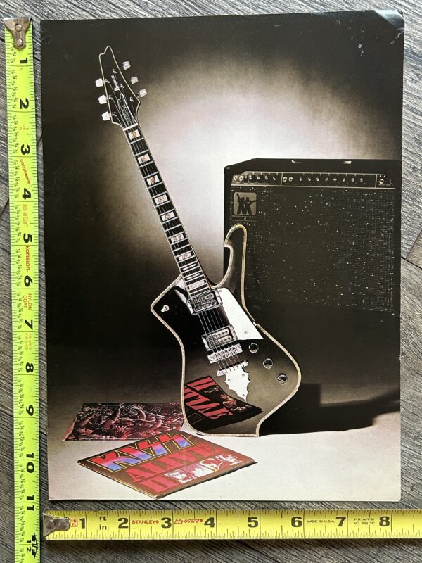 KISS Ad Advert Ibanez PS-10 Paul Stanley Guitar Kiss Alive 2 Vintage Kiss Aucoin