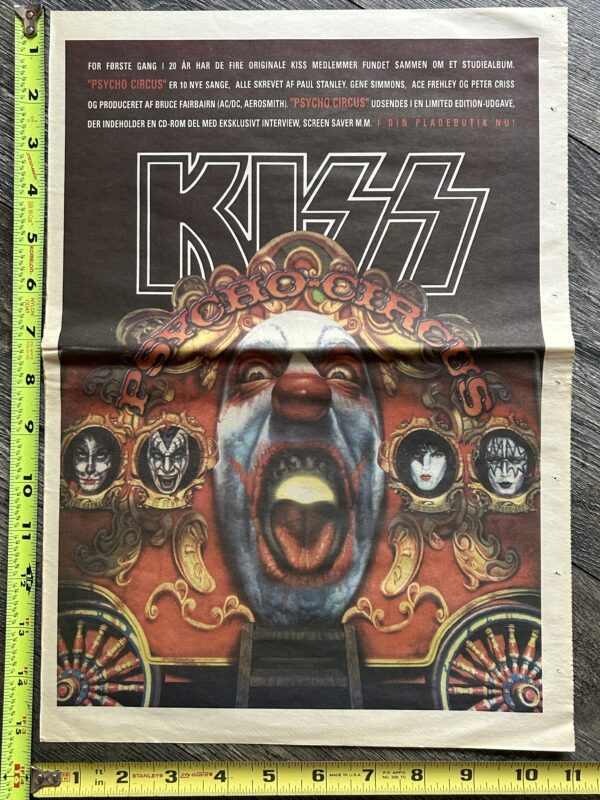 KISS Ad Advert Psycho Circus CD 1998 Netherlands Holland Vintage Kiss 11x15