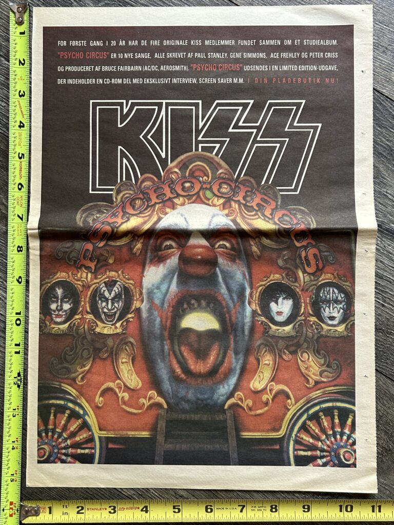 KISS Ad Advert Psycho Circus CD 1998 Netherlands Holland Vintage Kiss 11x15