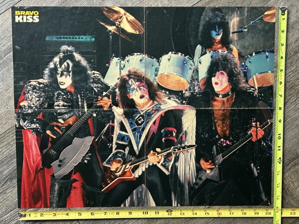 KISS Poster Centerfold Unmasked She's So European Vintage Kiss Aucoin 16x20