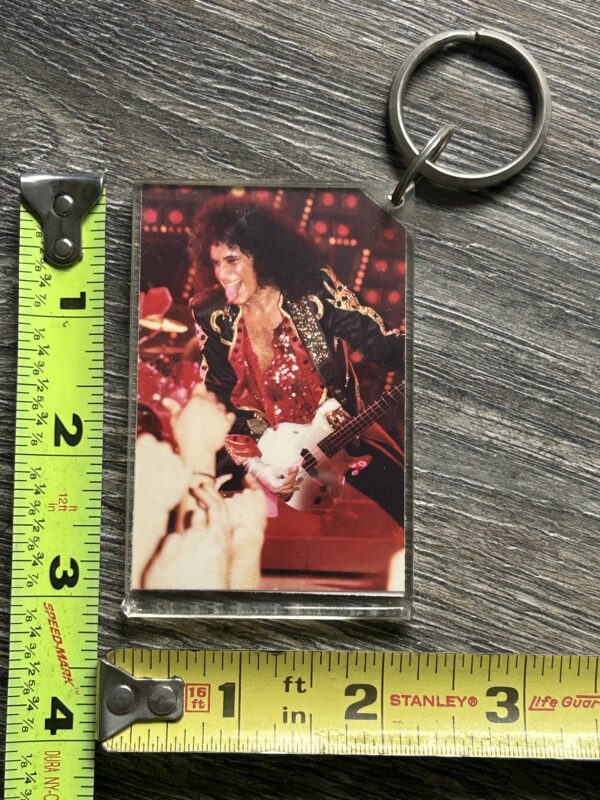 KISS Keychain GENE SIMMONS Asylum Concert Tour 2 Sided Vintage Kiss Memorabilia