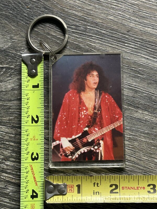 KISS Keychain GENE SIMMONS Asylum Concert Tour 2 Sided Vintage Kiss Memorabilia