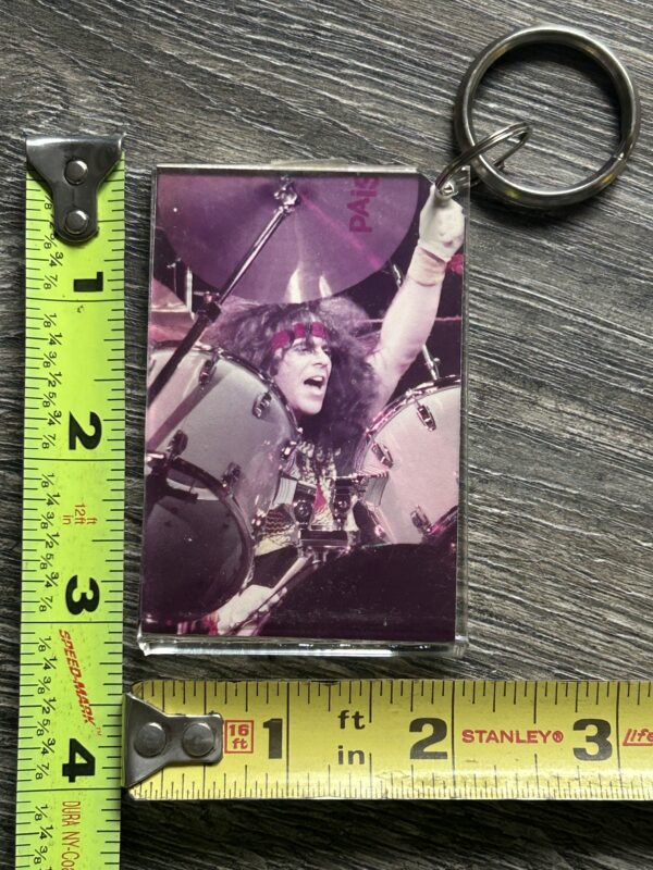 KISS Keychain ERIC CARR PETER CRISS Catman 2 Sided Vintage Kiss Memorabilia