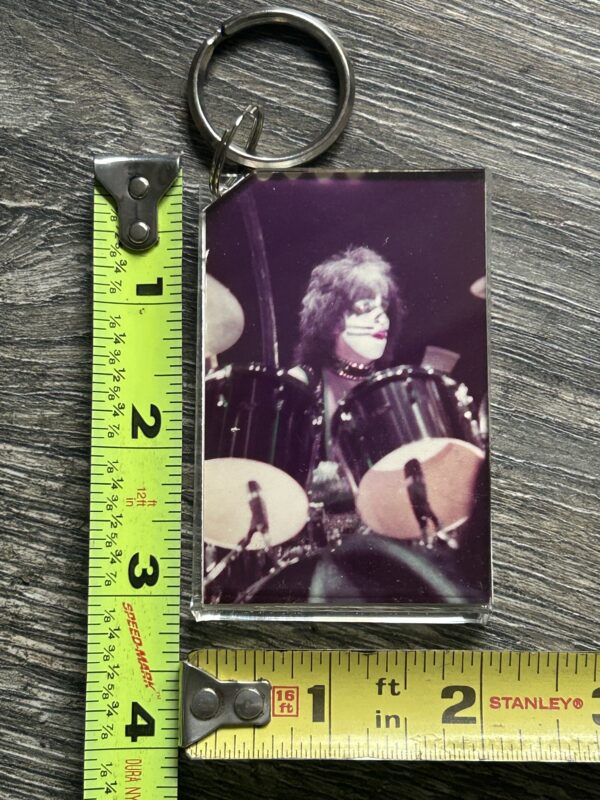 KISS Keychain ERIC CARR PETER CRISS Catman 2 Sided Vintage Kiss Memorabilia