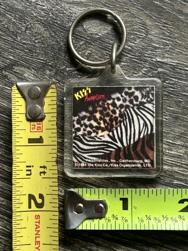 KISS Keychain Animalize Album Cover 1984 2 Sided Vintage Kiss Memorabilia