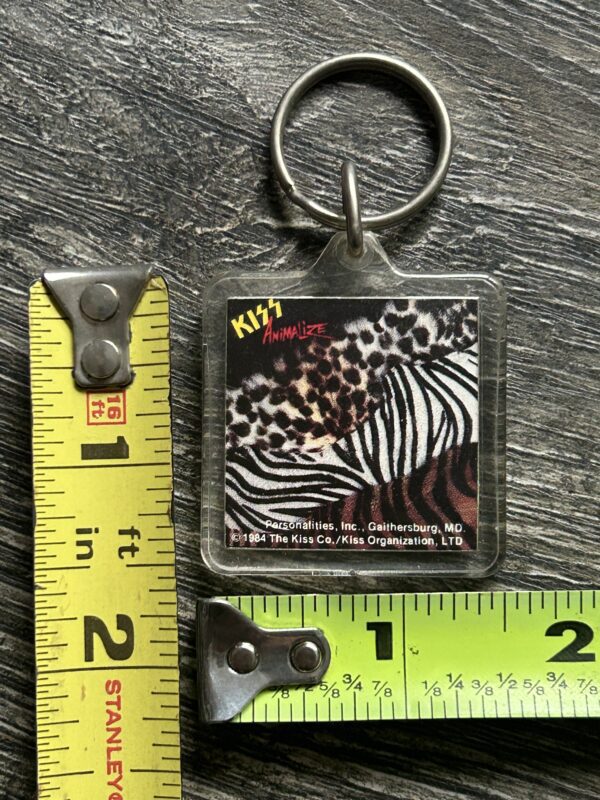 KISS Keychain Animalize Album Cover 1984 2 Sided Vintage Kiss Memorabilia