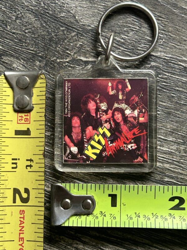 KISS Keychain Animalize Heaven's On Fire Video 1984 Vintage Kiss Memorabilia