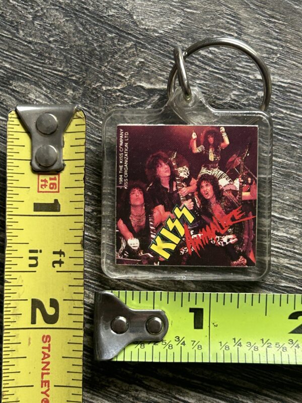 KISS Keychain Animalize Heaven's On Fire Video 1984 Vintage Kiss Memorabilia