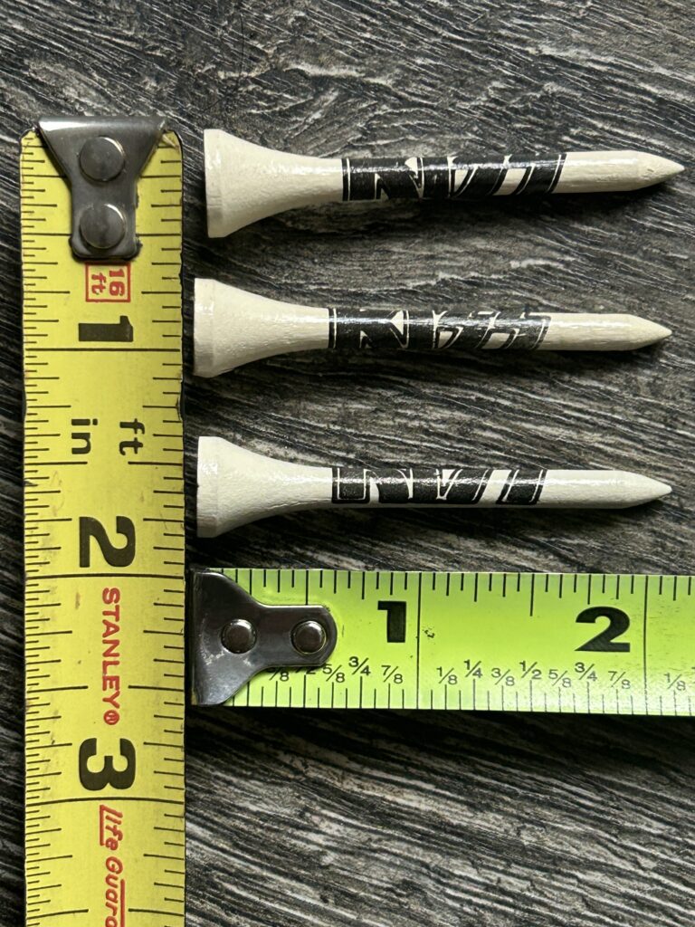 KISS Golf Tee Black Logo 3pc Lot UNUSED Vintage Kiss Memorabilia Golfing