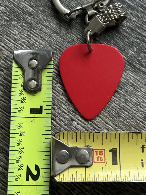 KISS Guitar Pick Keychain Red Silver Logo Vintage Kiss Memorabilia 1980's - Image 2