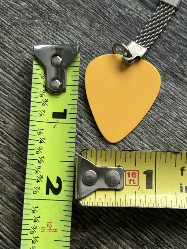 KISS Guitar Pick Keychain Yellow Black Logo Vintage Kiss Memorabilia 1980's - Image 2