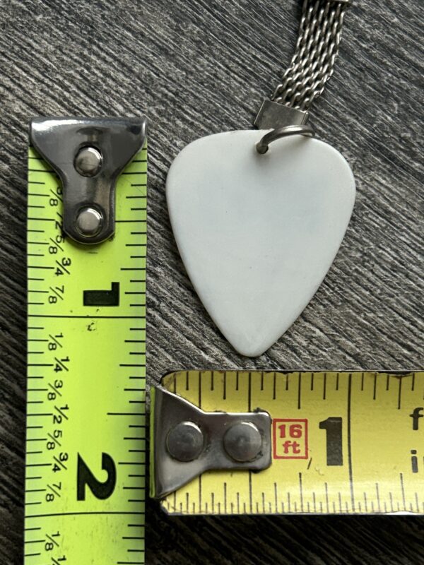 KISS Guitar Pick Keychain White Black Logo Vintage Kiss Memorabilia 1980's - Image 2